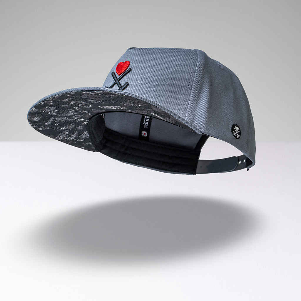 Kohle & Herz Snapback - Grau